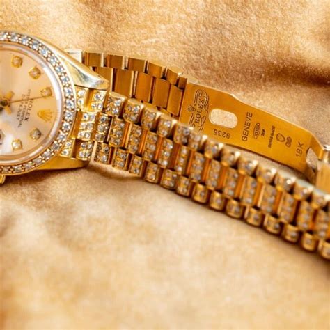 rolex 9235|Diamond encrusted 18k solid gold ladies Rolex Oyster perpetual .